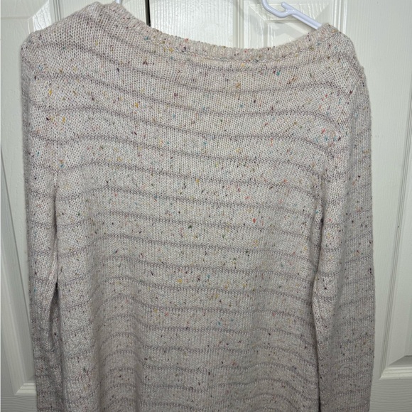 LOFT Women's Speckled Knit‎ Sweater Cozy Neutral Pullover Casual Size M - Picture 4 of 4